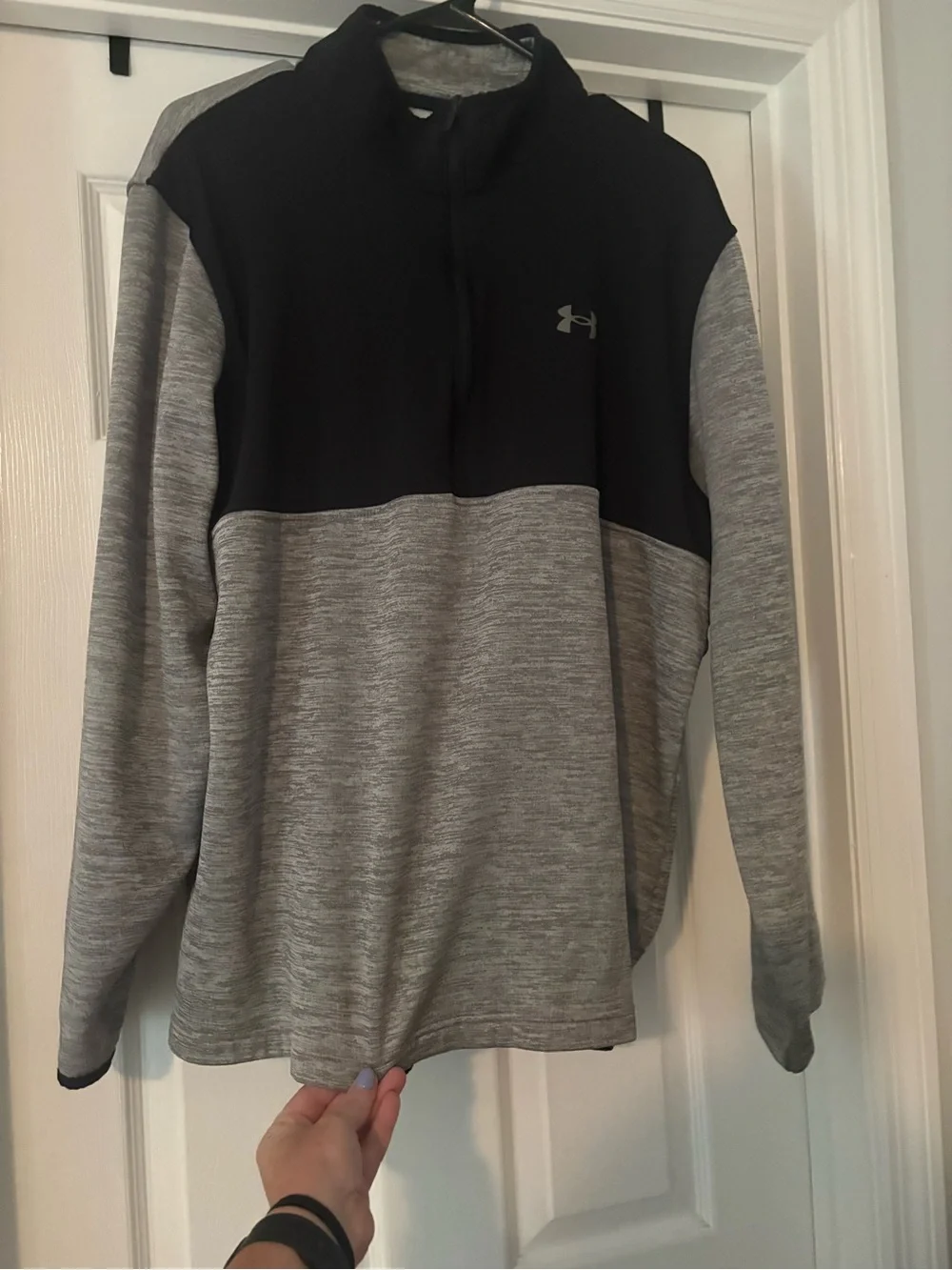 Under Armour Black & Heather Gray Half-Zip Pullover